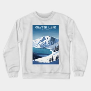 Crater Lake National Park Travel Poster Crewneck Sweatshirt